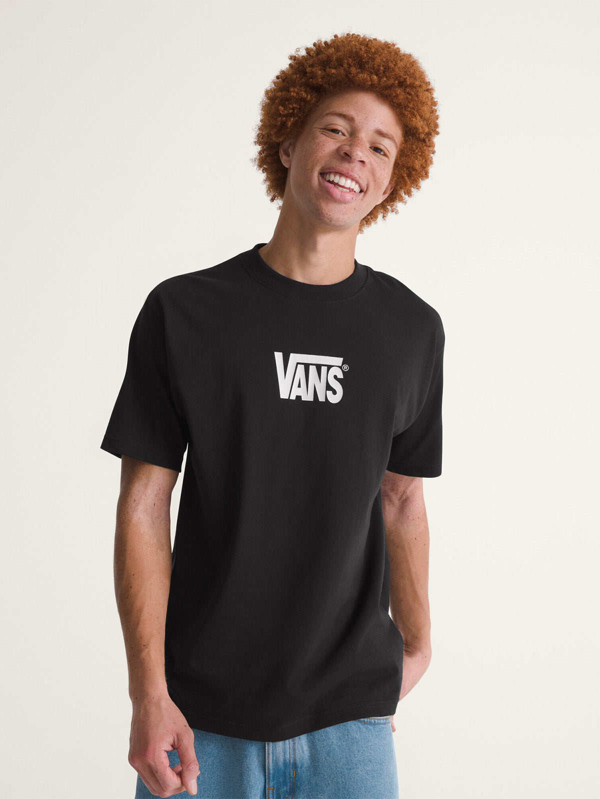 Polera M/C Hombre Stretch Logo Tee Negro Vans