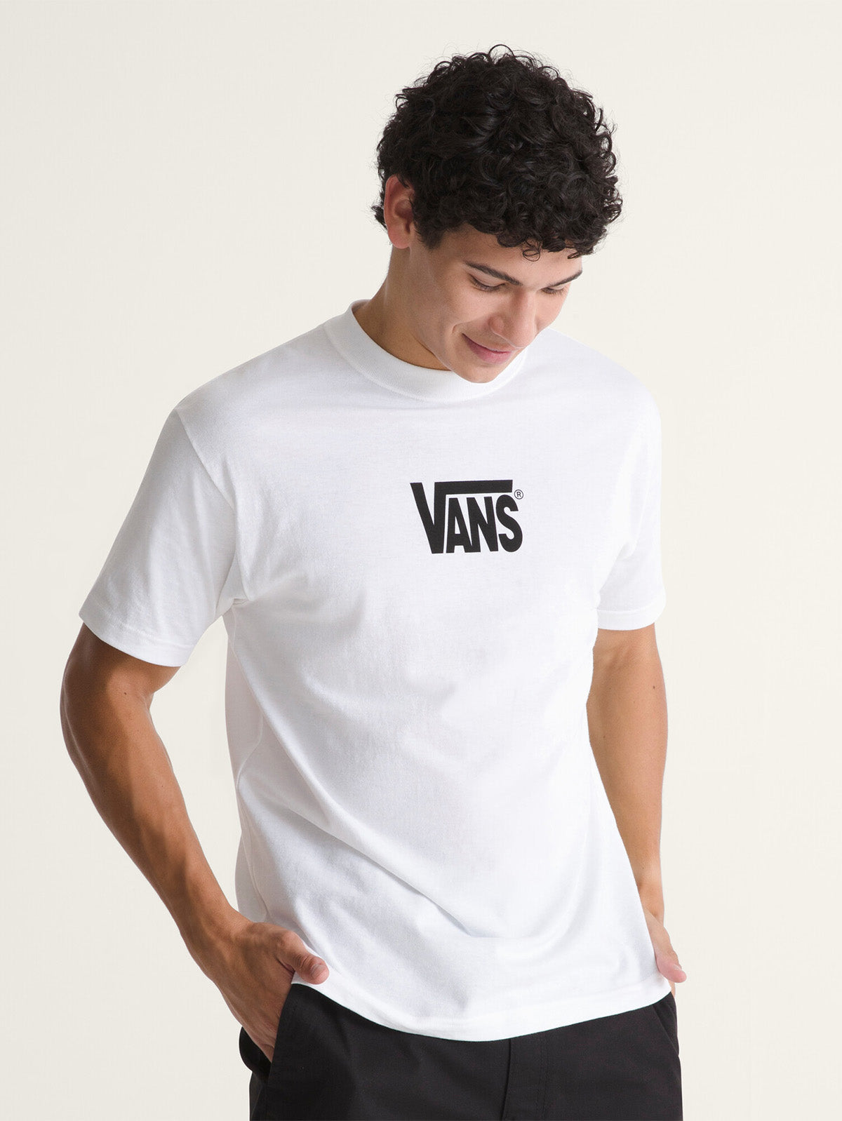 Polera M/C Hombre Stretch Logo Tee Negro Vans