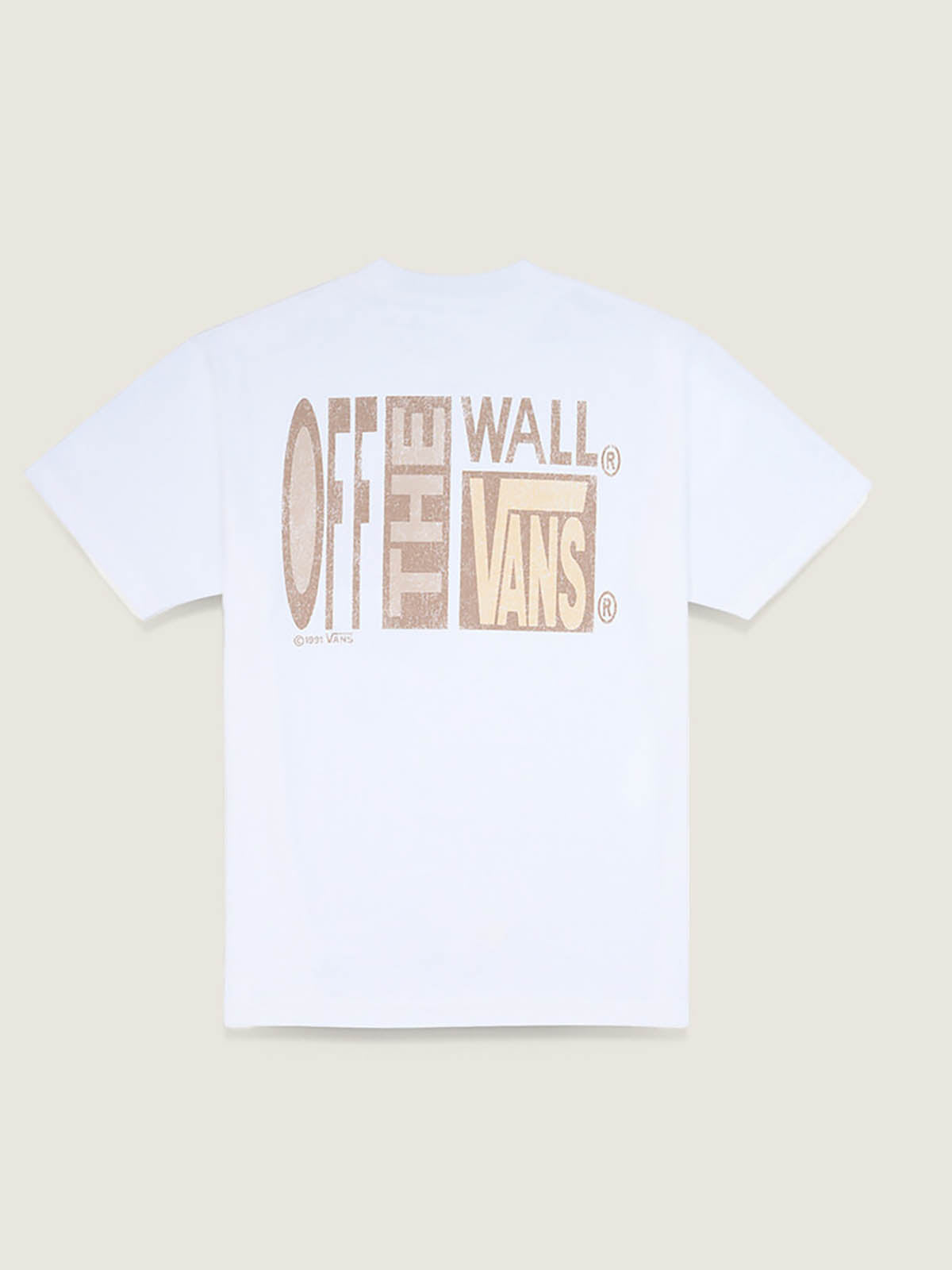 Polera M/C Hombre Stretch Stack Crackl Blanco Vans