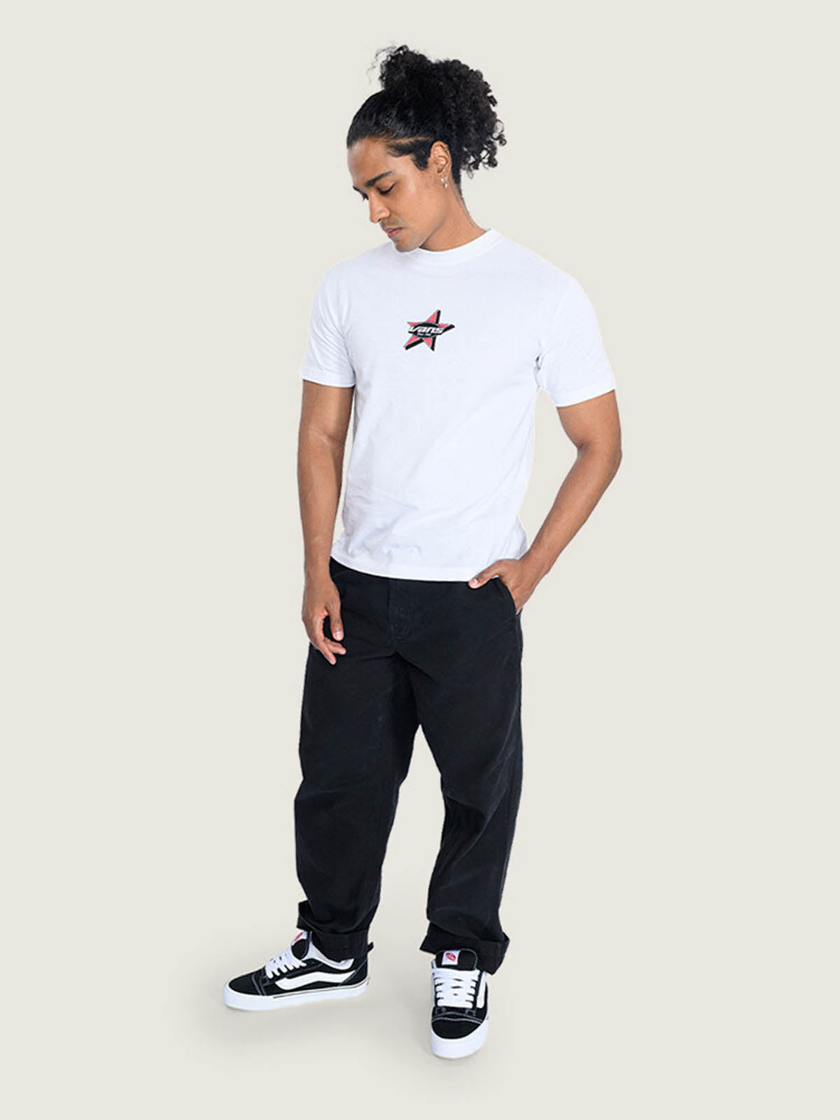 Polera M/C Hombre Starmarked Tee Blanco Vans