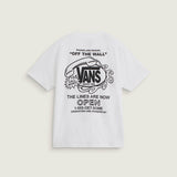 Polera M/C Hombre Hot Lines Tee Blanco Vans