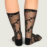 Calcetin Adulto Hazy Sheer Crew Negro Vans