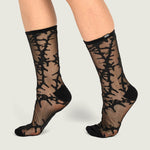 Calcetin Adulto Hazy Sheer Crew Negro Vans