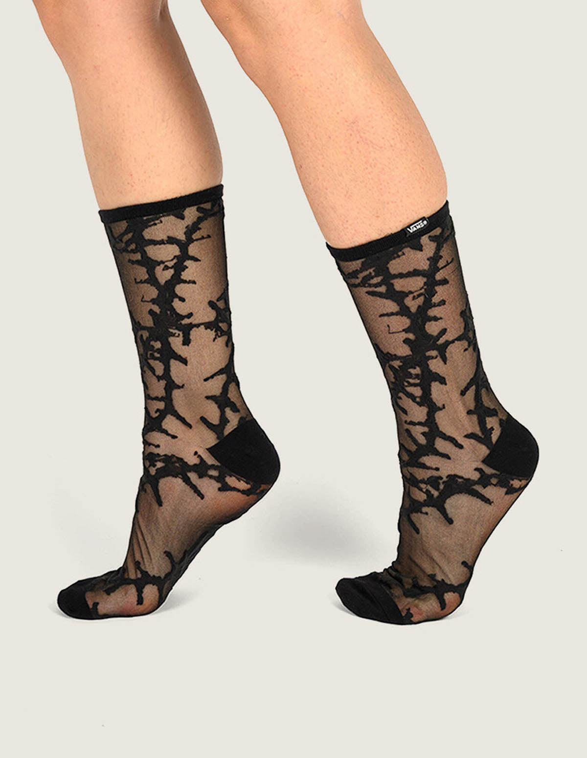 Calcetin Adulto Hazy Sheer Crew Negro Vans