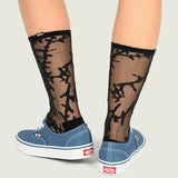 Calcetin Adulto Hazy Sheer Crew Negro Vans