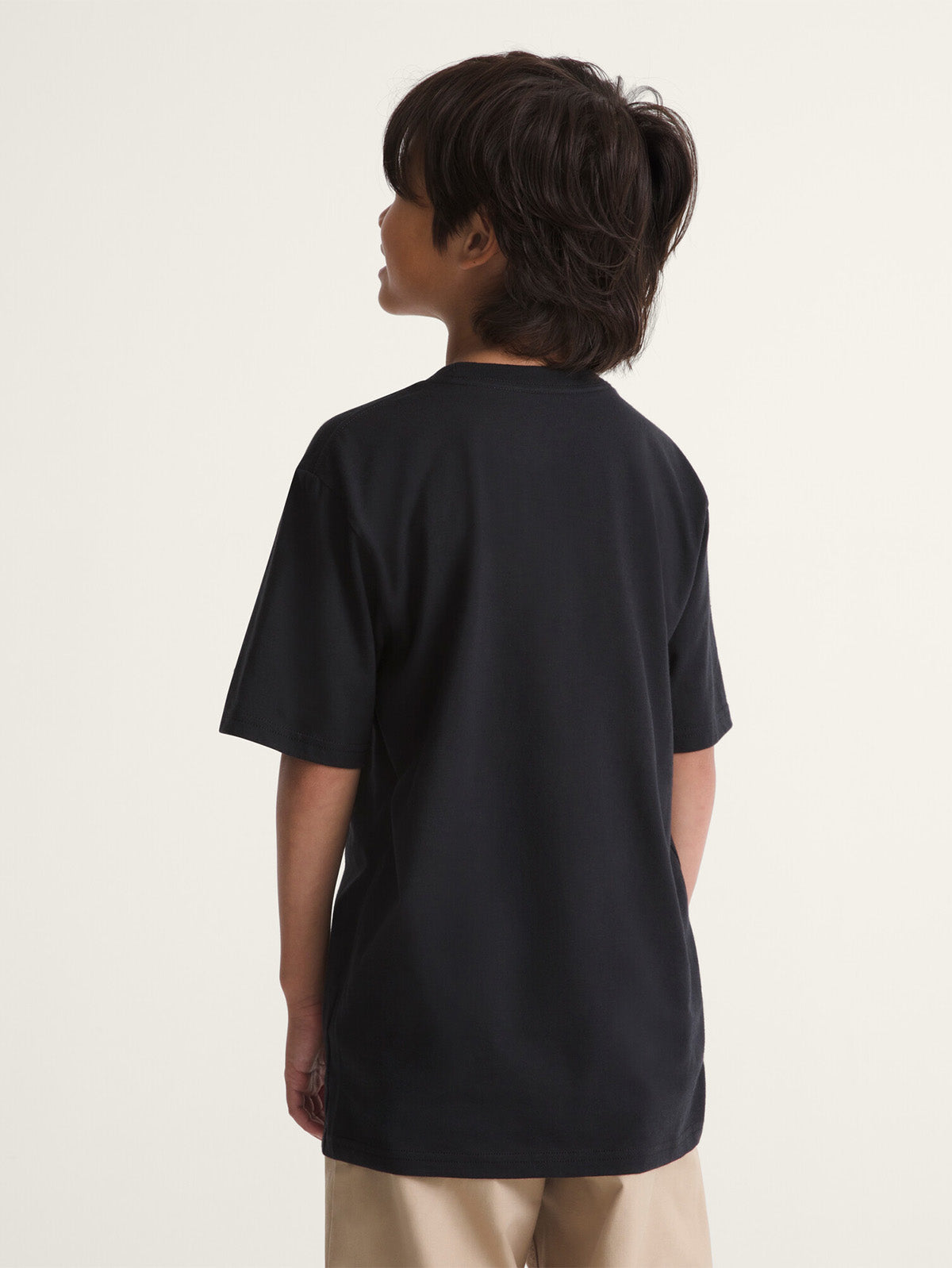 Polera M/C Nino Stretch Logo Negro Vans