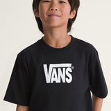 Polera M/C Nino Stretch Logo Negro Vans