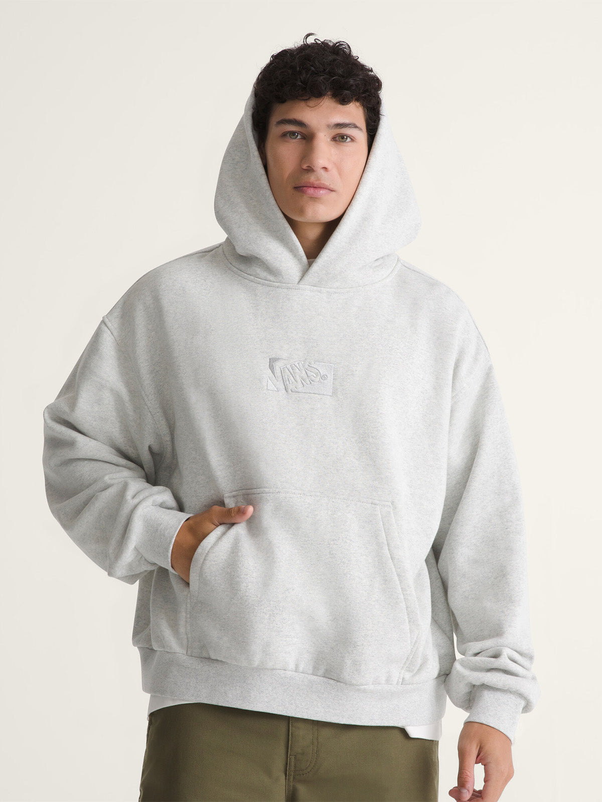 Poleron Hombre Pullover Gris Vans