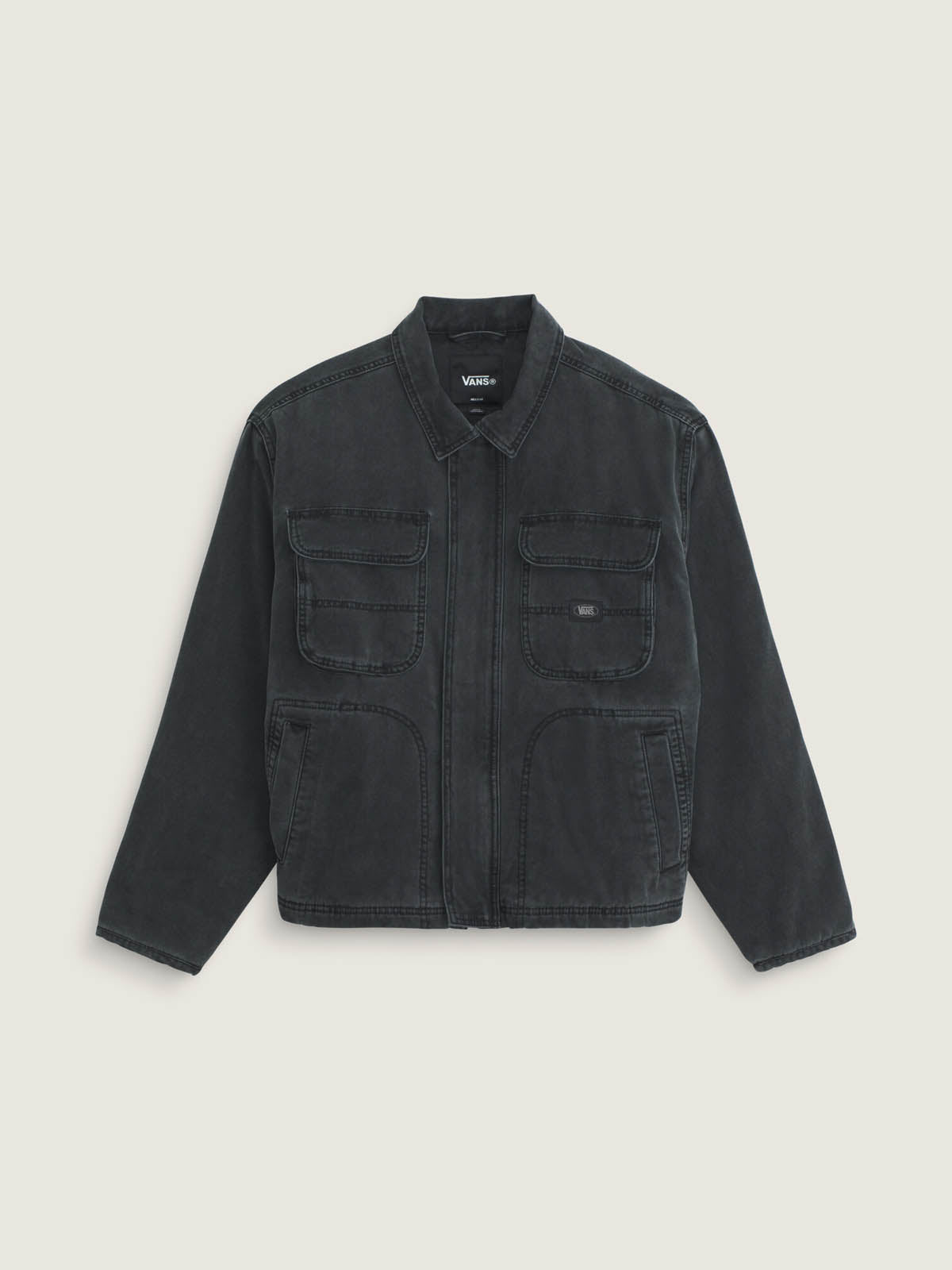 Chaqueta Hombre Umber Pigment Canvas Negro Vans