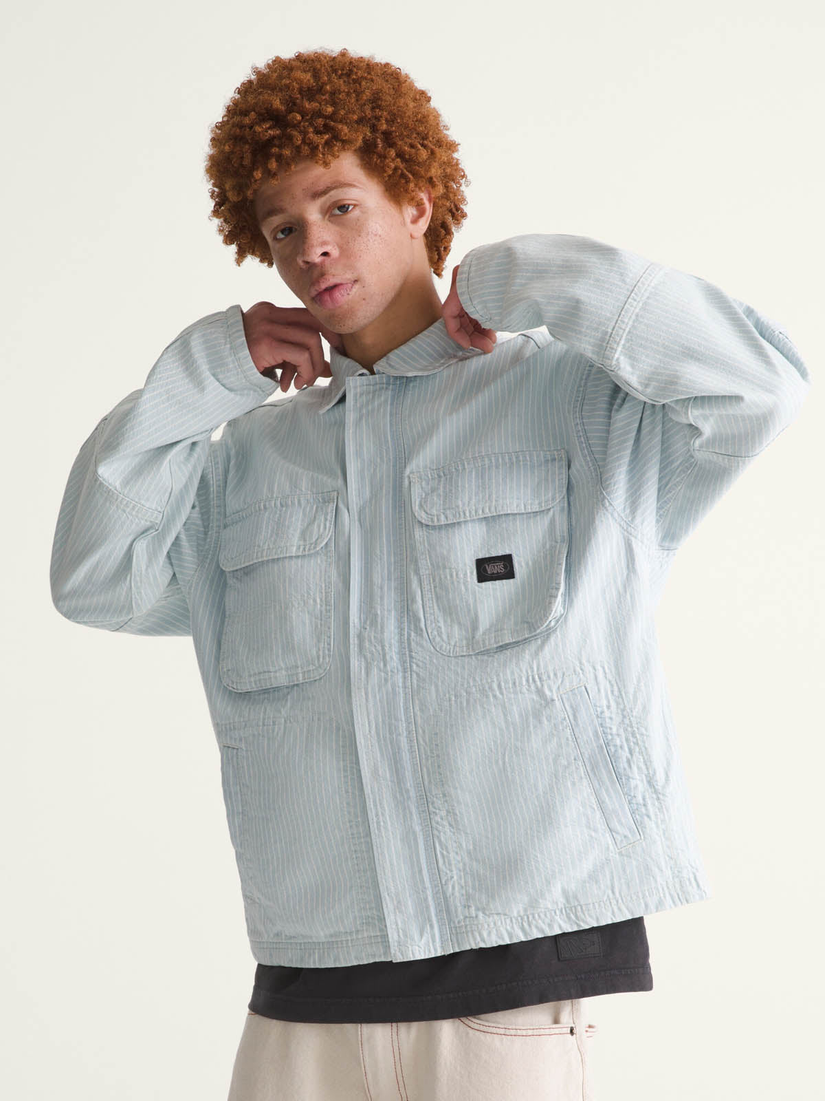 Chaqueta Hombre Umber Denim Stripe J Celeste Vans