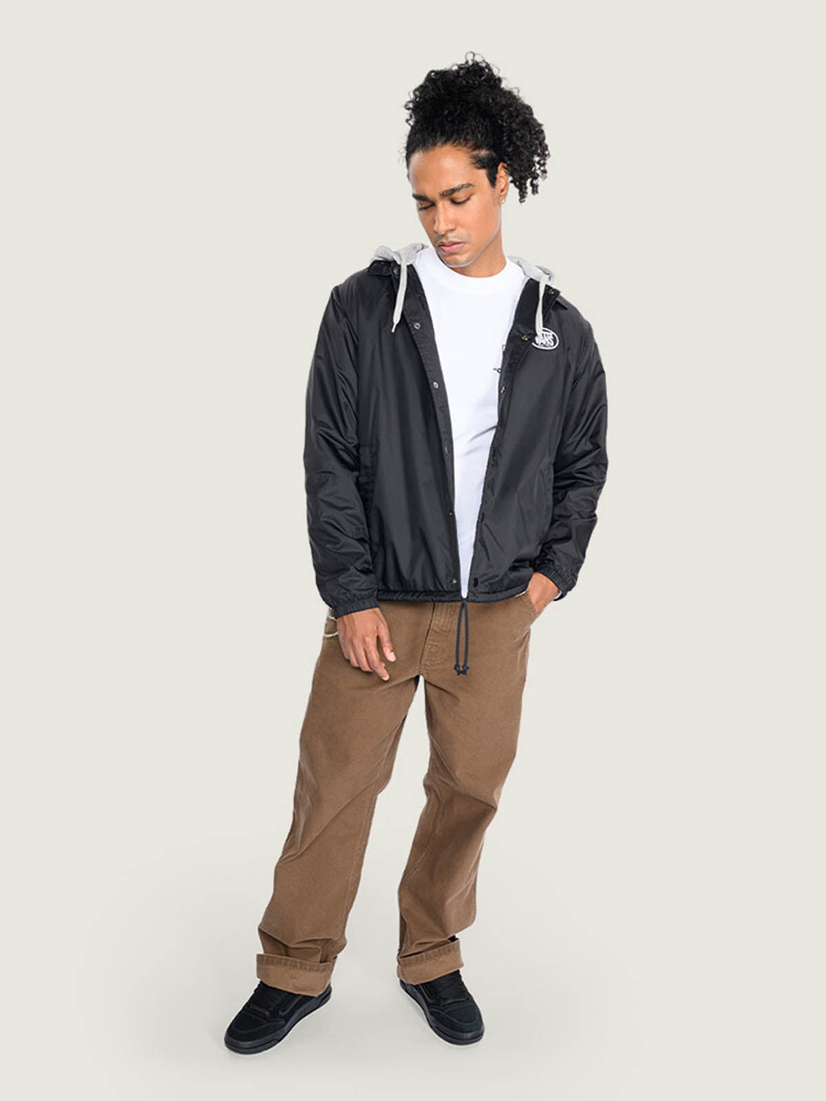 Chaqueta Hombre Torrey Hooded Coache Negro Vans