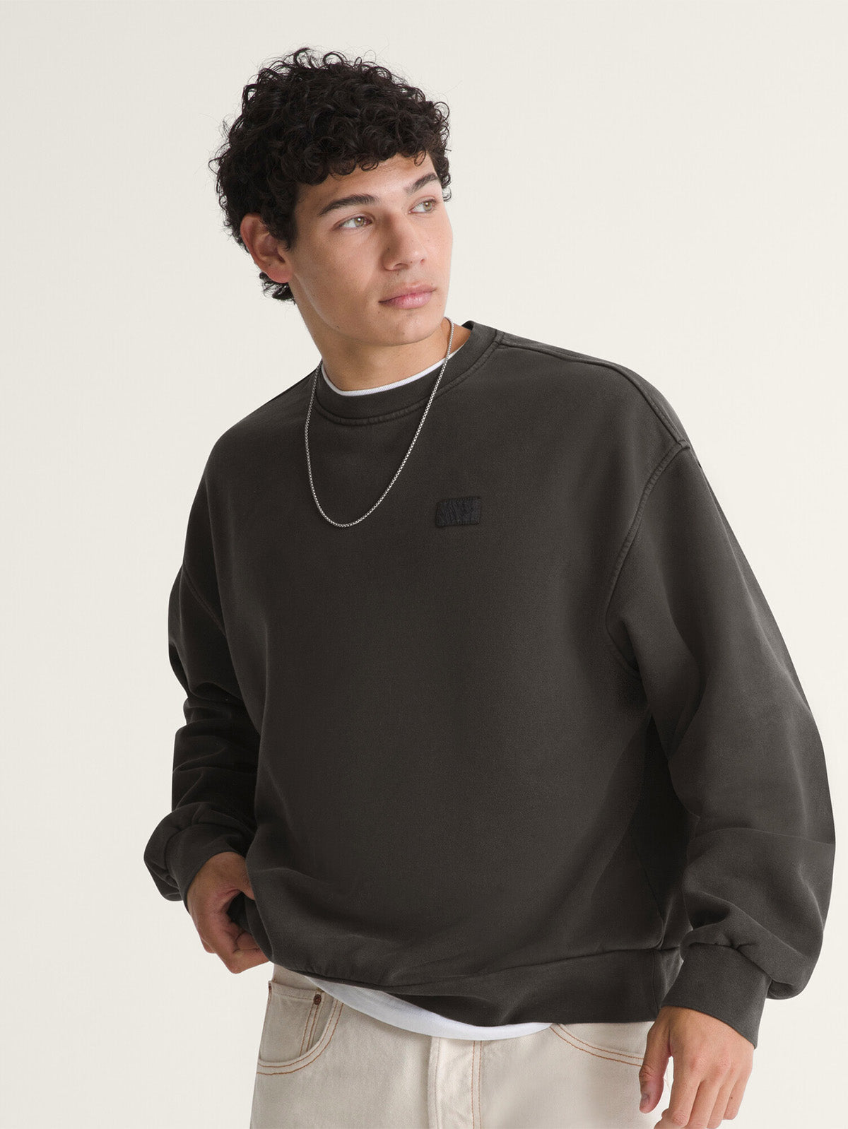Poleron Hombre Crewneck Negro Vans