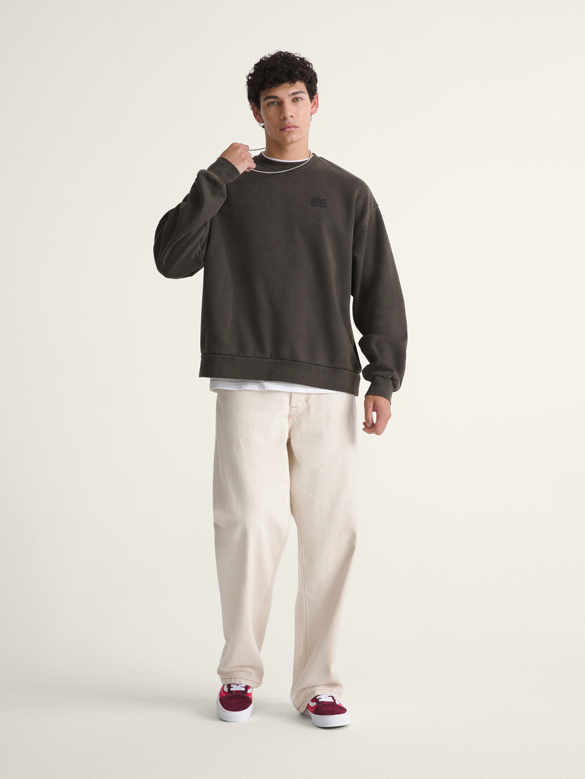 Pantalon Hombre Check-5 Loose Denim  Beige/Crudo Vans