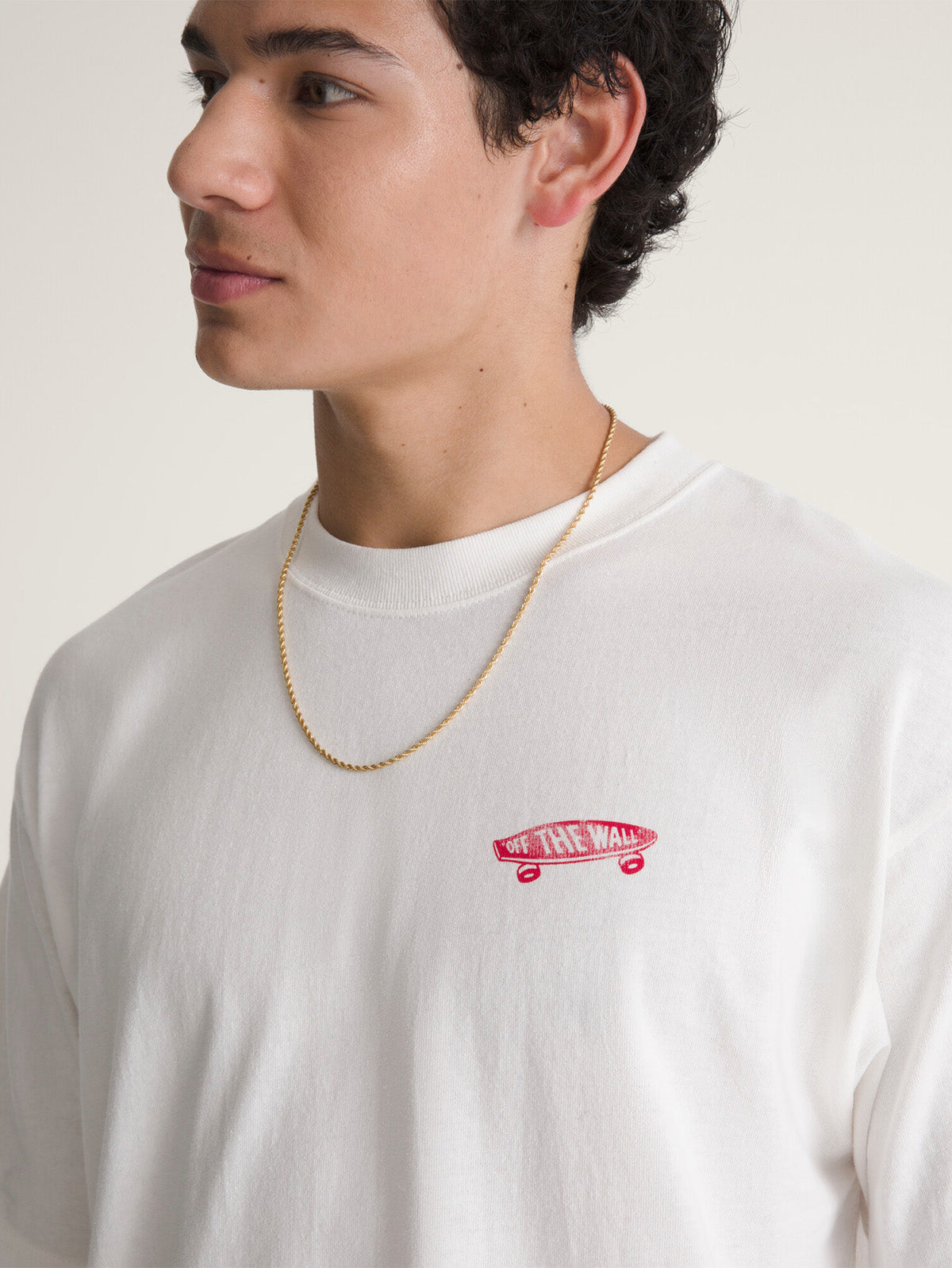 Polera M/C Hombre Full Deck Tshirt Blanco Vans