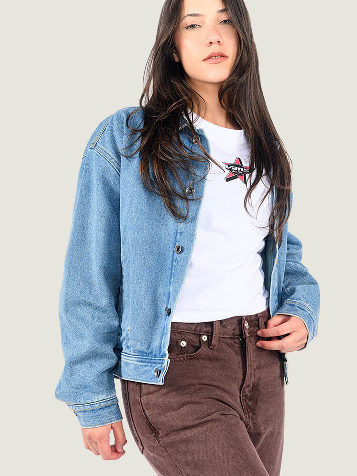 Chaqueta Mujer Womens Pomona Statio Azul Vans