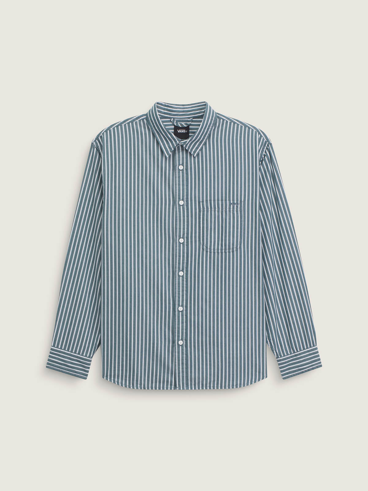 Camisa M/L Hombre Dobby Stripe Ls Shir Gris Vans