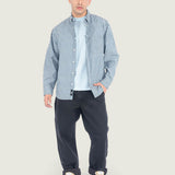 Camisa M/L Hombre Dobby Stripe Ls Shir Gris Vans