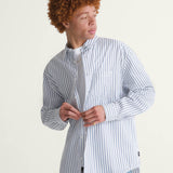 Camisa M/L Hombre Dobby Stripe Ls Shir Blanco Vans
