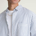 Camisa M/L Hombre Dobby Stripe Ls Shir Blanco Vans