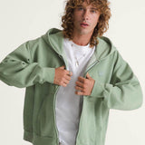 Poleron Hombre Full Zip Hoodie Verde Vans