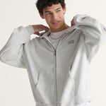 Poleron Hombre Full Zip Hoodie Gris Vans