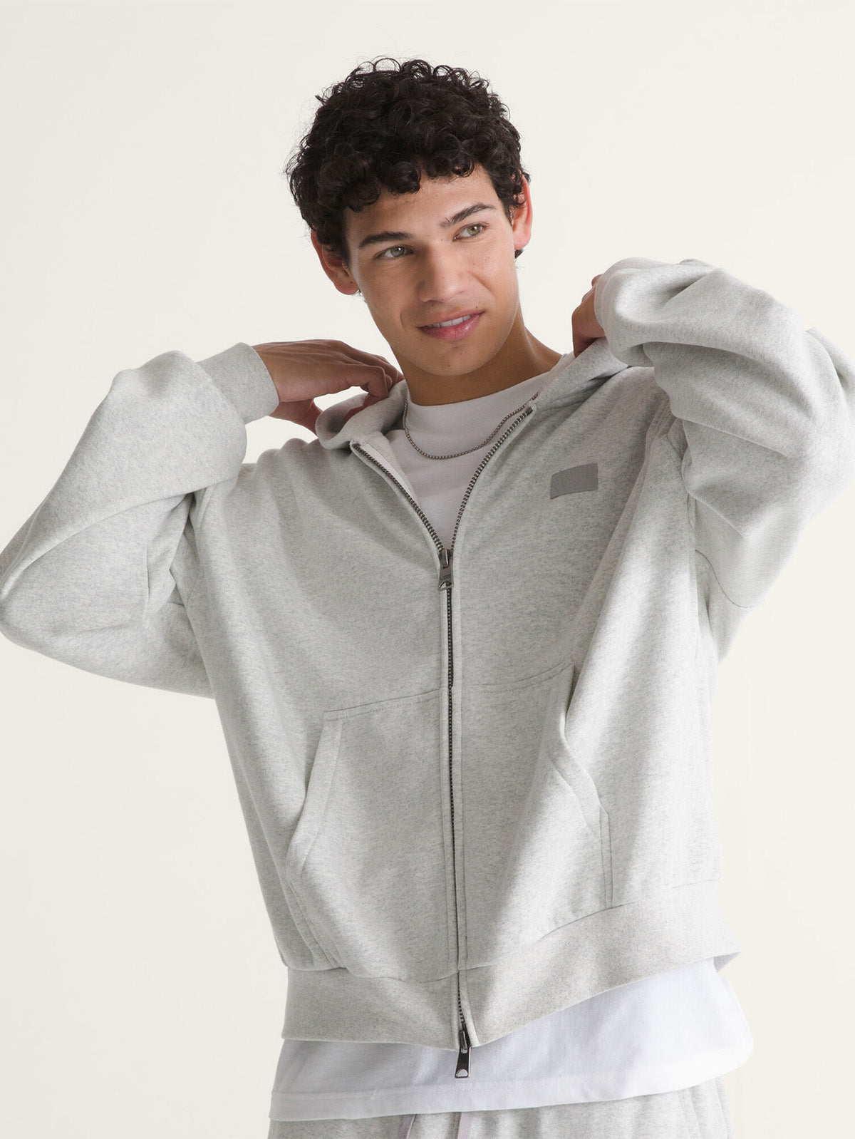 Poleron Hombre Full Zip Hoodie Gris Vans