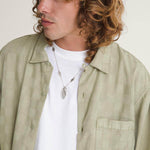 Camisa M/C Hombre Van Doren Tencel Che Beige/Crudo Vans