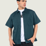 Camisa M/C Hombre Larkspur Solid Workw Gris Vans