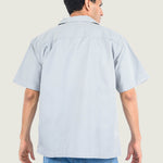 Camisa M/C Hombre Larkspur Solid Workw Gris Vans