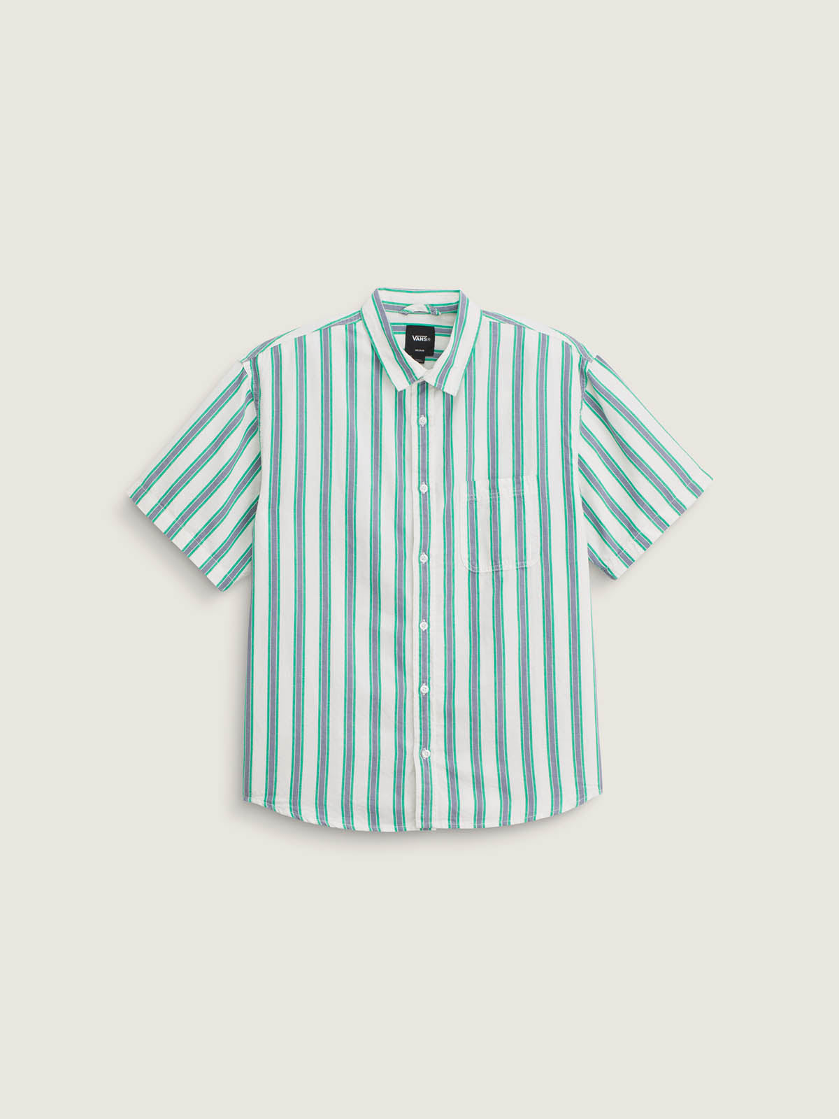 Camisa M/C Hombre Lawson Stripe Shi Blanco Vans