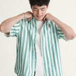Camisa M/C Hombre Lawson Stripe Shi Blanco Vans