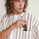 Camisa M/C Hombre Lawson Stripe Shi Blanco Vans