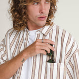 Camisa M/C Hombre Lawson Stripe Shi Blanco Vans