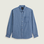 Camisa M/L Hombre Lawson Solid Oxford Azul Vans
