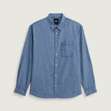 Camisa M/L Hombre Lawson Solid Oxford Azul Vans