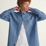 Camisa M/L Hombre Lawson Solid Oxford Azul Vans