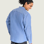 Camisa M/L Hombre Lawson Solid Oxford Azul Vans