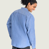 Camisa M/L Hombre Lawson Solid Oxford Azul Vans