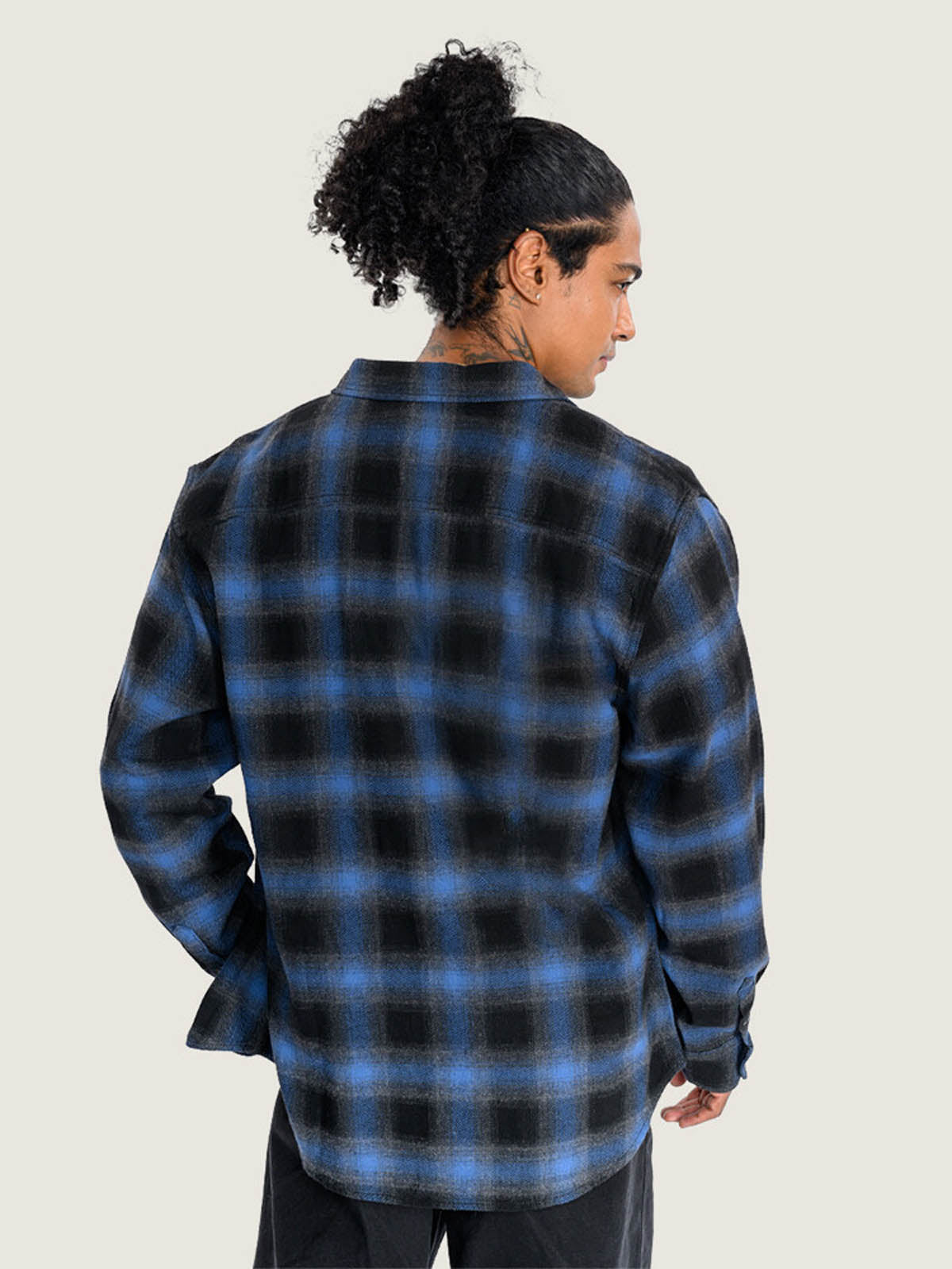 Camisa M/L Hombre Lawson Plaid Flannel Negro Vans