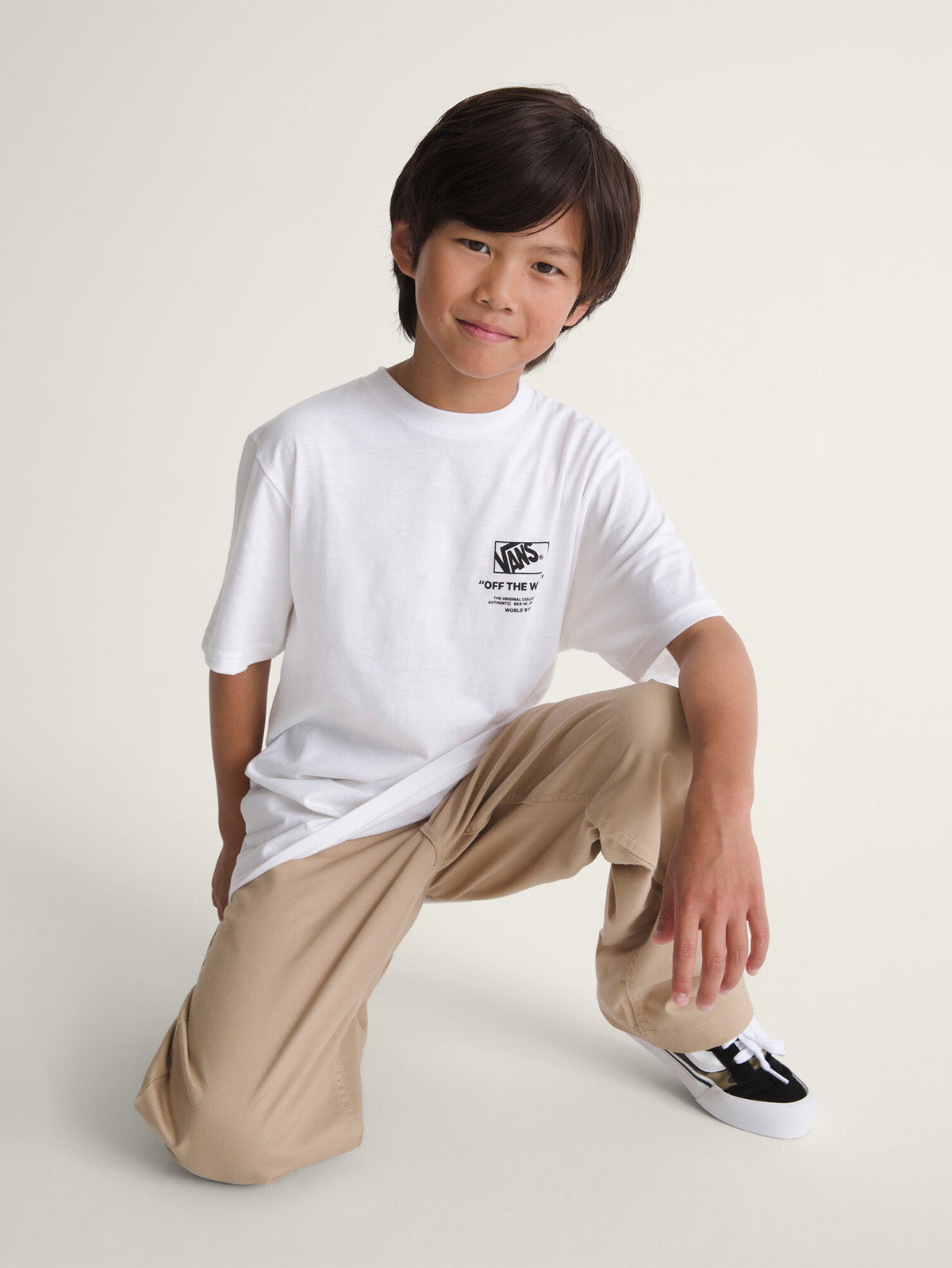 Polera M/C Nino Stacked Hi Blanco Vans