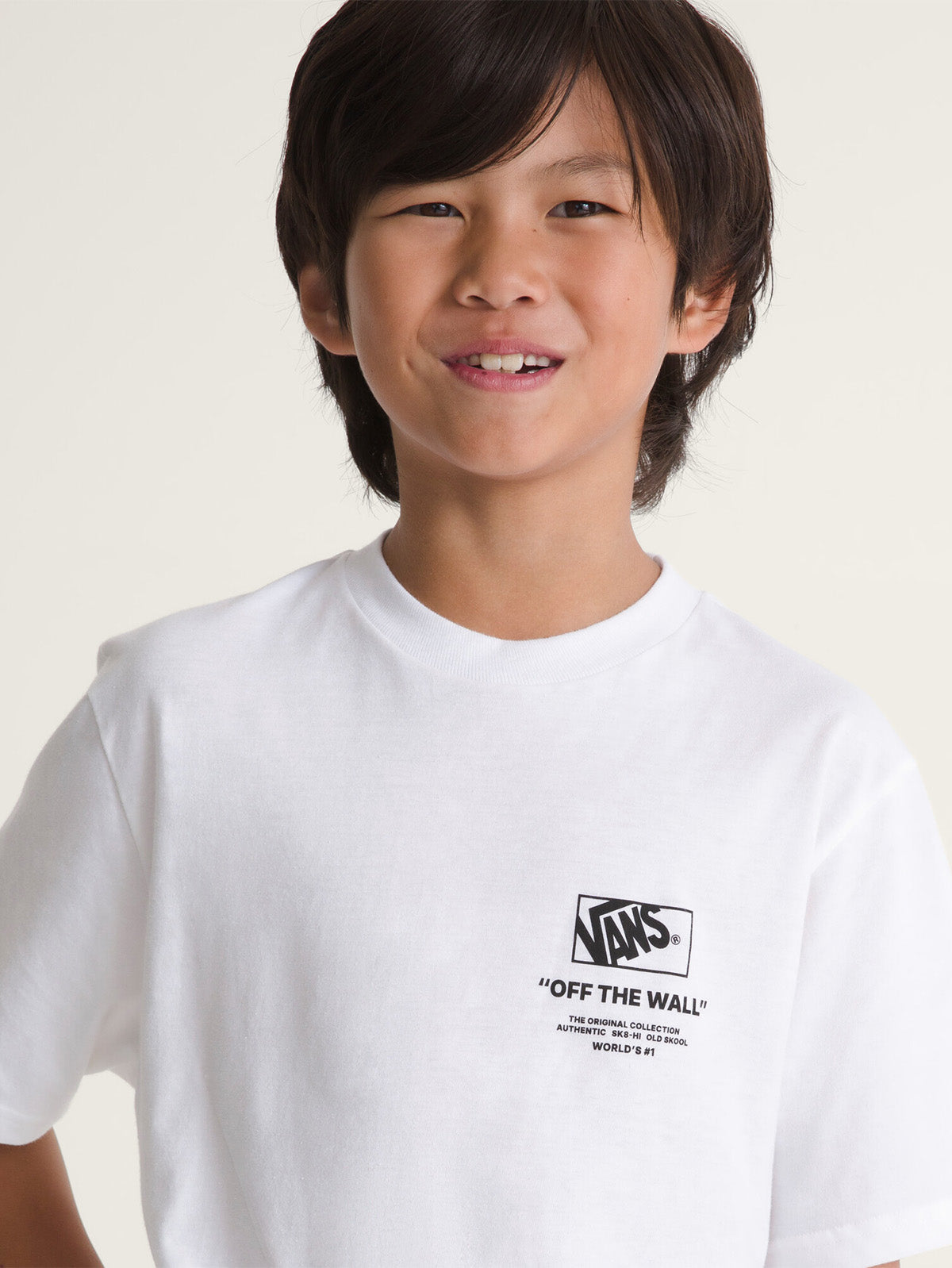 Polera M/C Nino Stacked Hi Blanco Vans