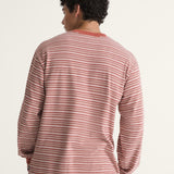 Sweater Hombre Wesley Stripe Ls Kni Naranjo Vans