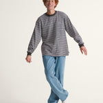 Sweater Hombre Wesley Stripe Ls Kni Negro Vans