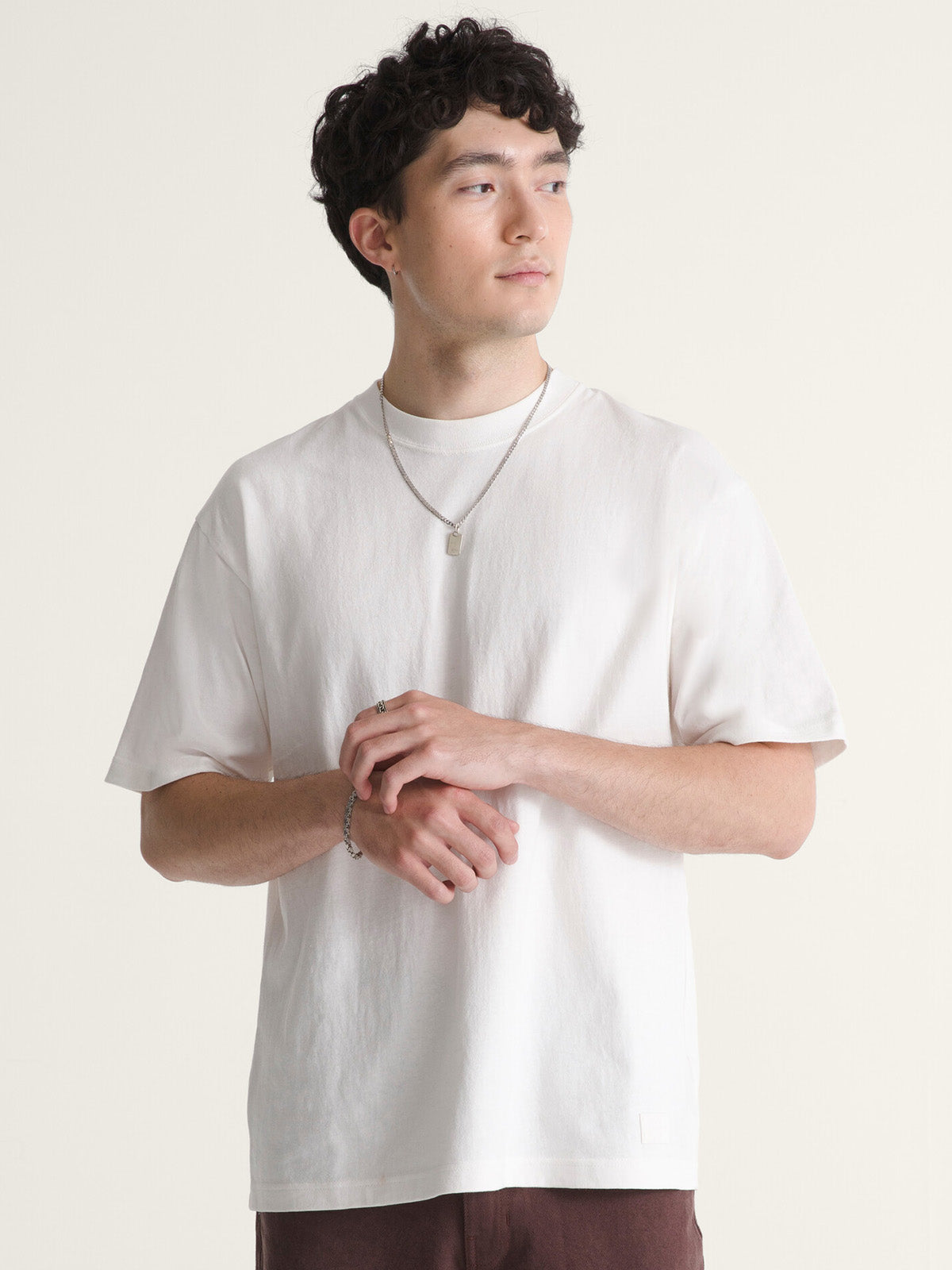 Polera M/C Hombre Loose Fit Tshirt Blanco Vans