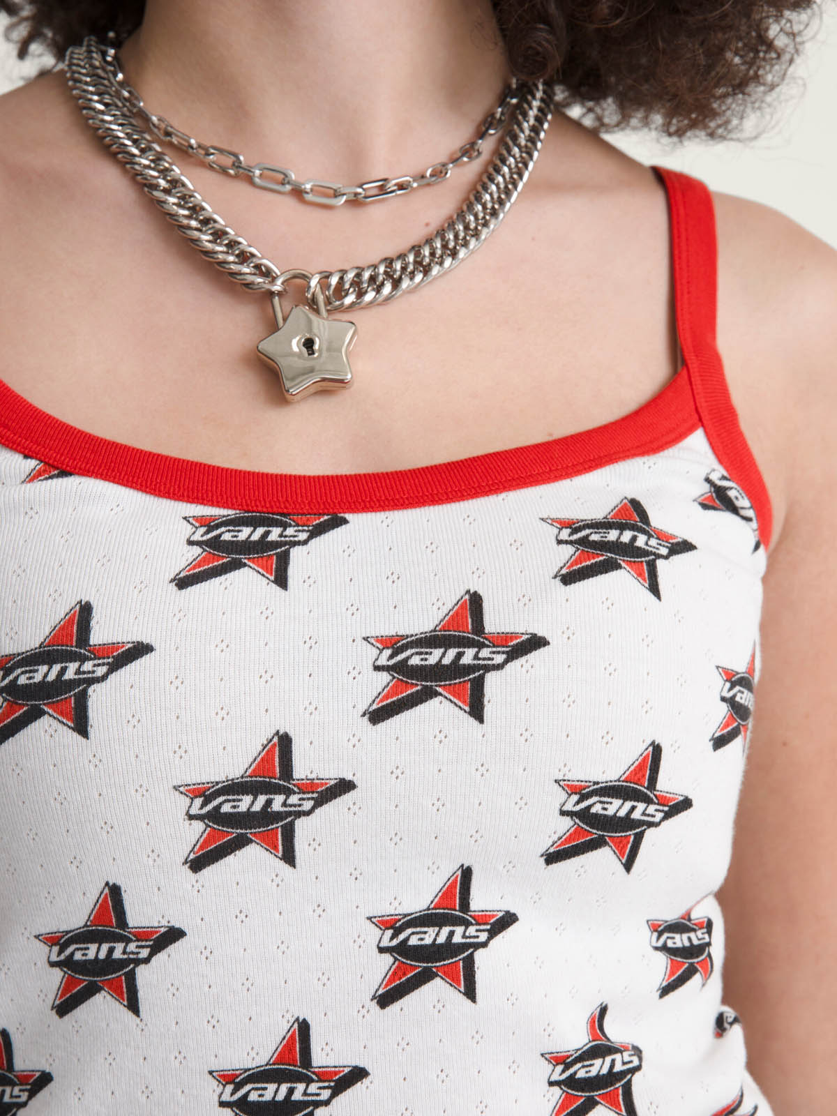 Polera S/M Mujer Kiki Cami Tank Rojo Vans