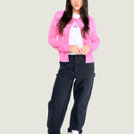Sweater Mujer Dolly Sheer Cardigan Rosado Vans