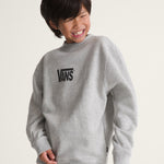 Poleron Nino Stretch Logo Crew Gris Vans