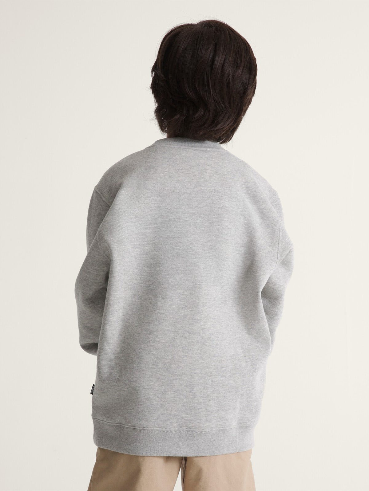 Poleron Nino Stretch Logo Crew Gris Vans