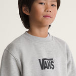 Poleron Nino Stretch Logo Crew Gris Vans