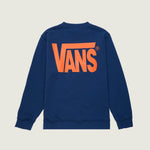 Poleron Nino Stretch Logo Crew Azul Vans